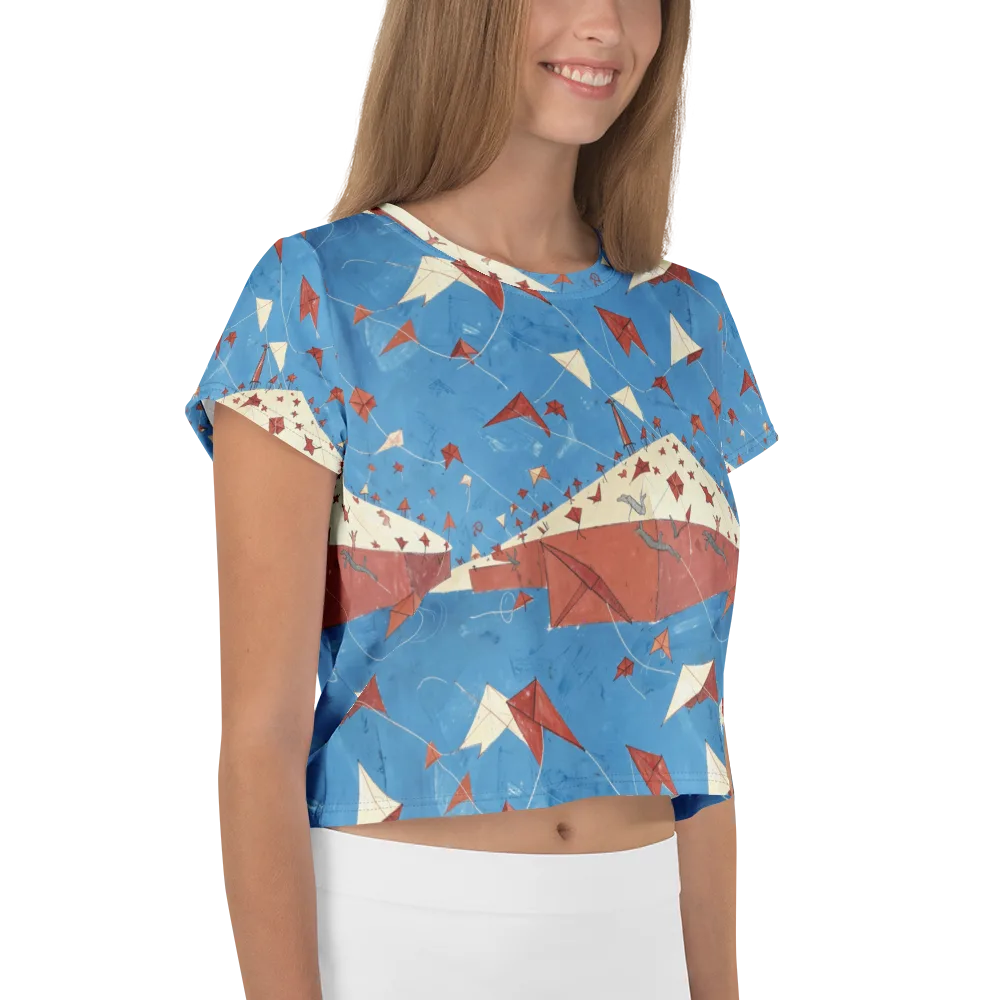 Kite Harbor on Crop Tee — Right