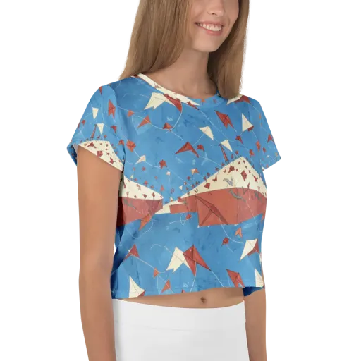 Kite Harbor on a Crop Tee