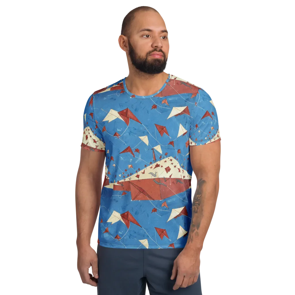 Kite Harbor on Men's Athletic T-Shirt — Front