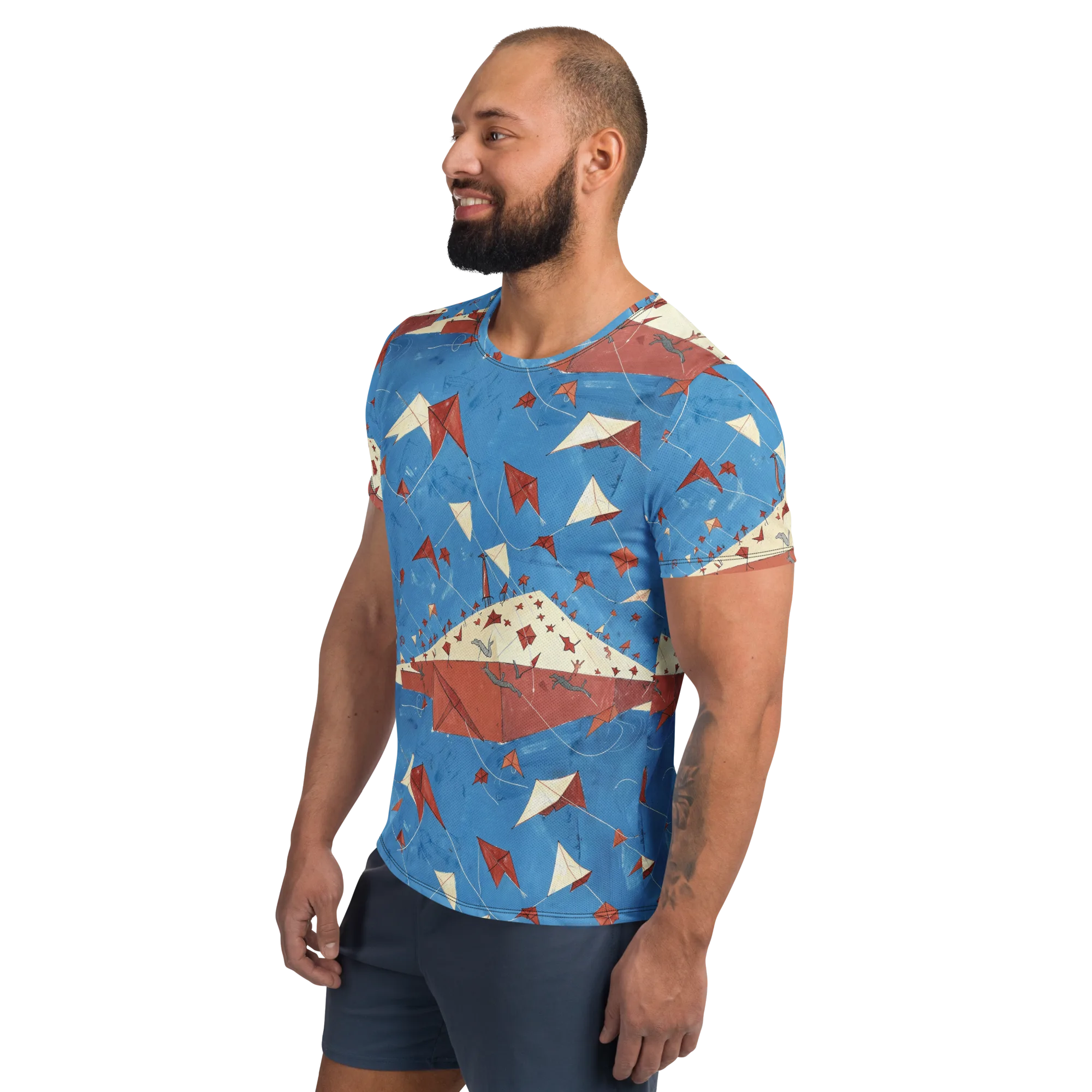 Kite Harbor on Men's Athletic T-Shirt — Left