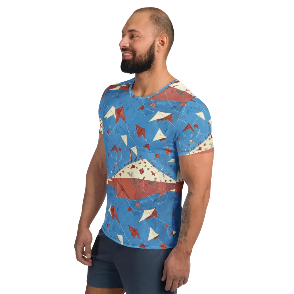 Kite Harbor on Men's Athletic T-Shirt — Left