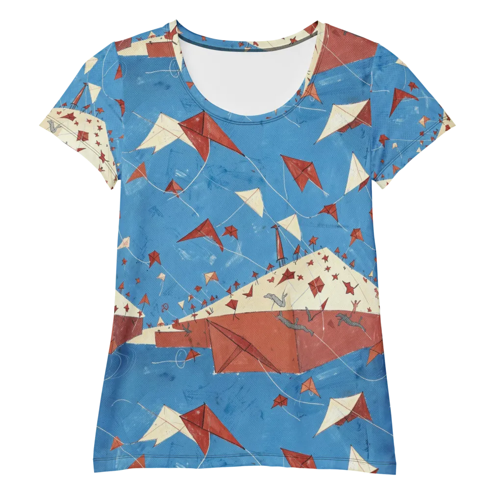 Kite Harbor on Women's Athletic T-Shirt — Front