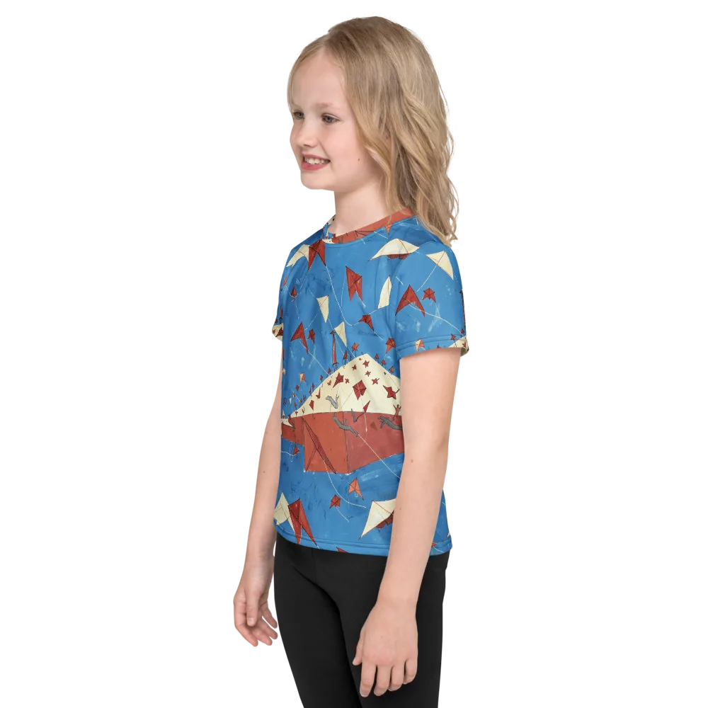 Kite Harbor on Kids Crew Neck T-Shirt — Left