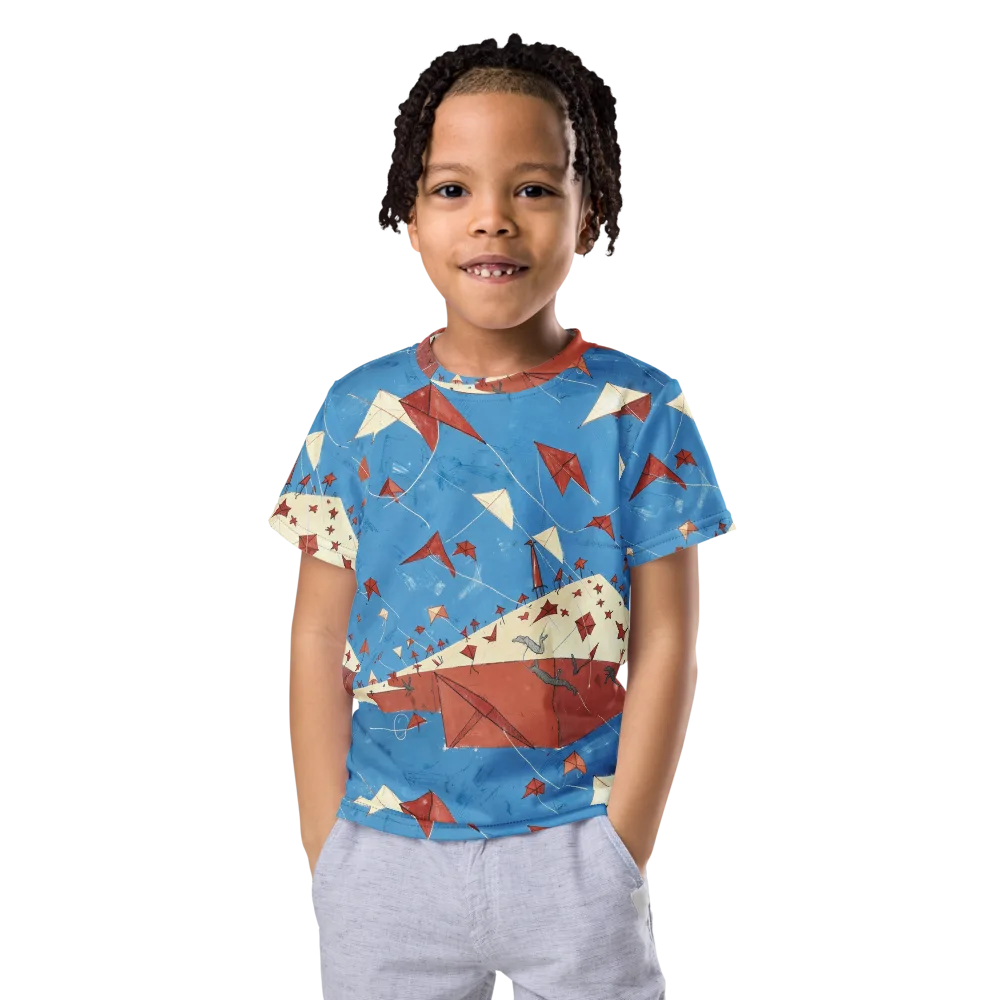 Kite Harbor on Kids Crew Neck T-Shirt — Front