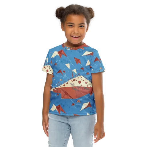 Kite Harbor on a Kids Crew Neck T-Shirt