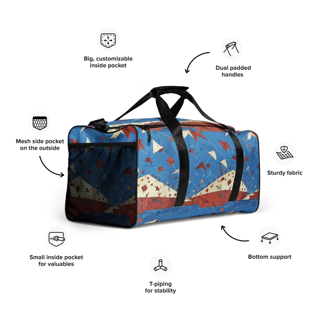 Kite Harbor on Duffle Bag — Right Front