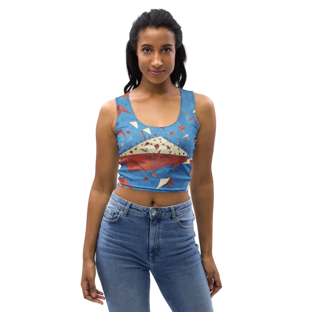 Kite Harbor on Crop Top — Front