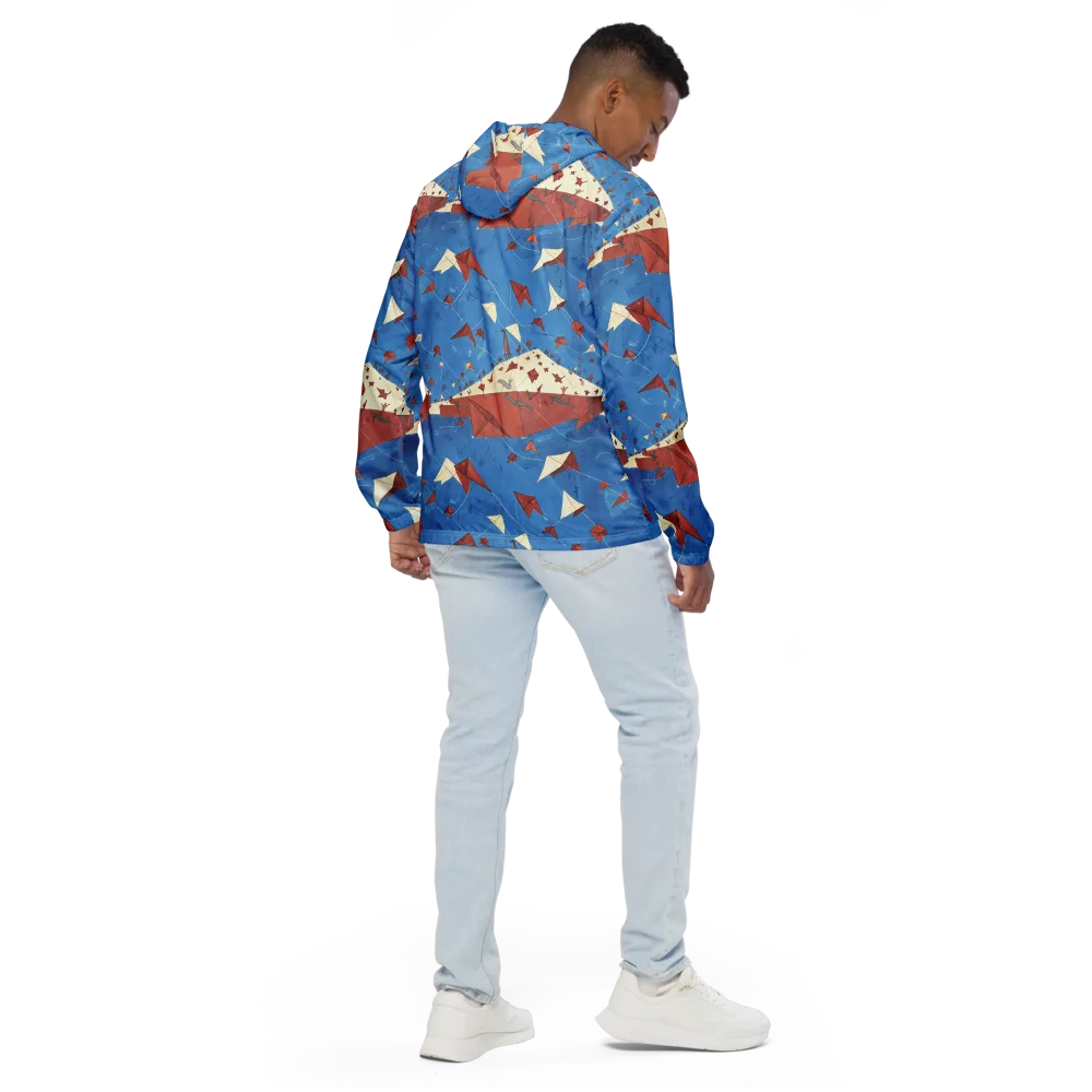 Kite Harbor on Men's Windbreaker — Back