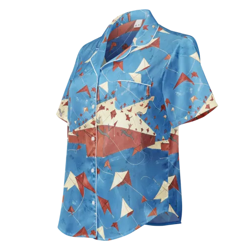 Kite Harbor on a Women's Short Sleeve Pajama Top