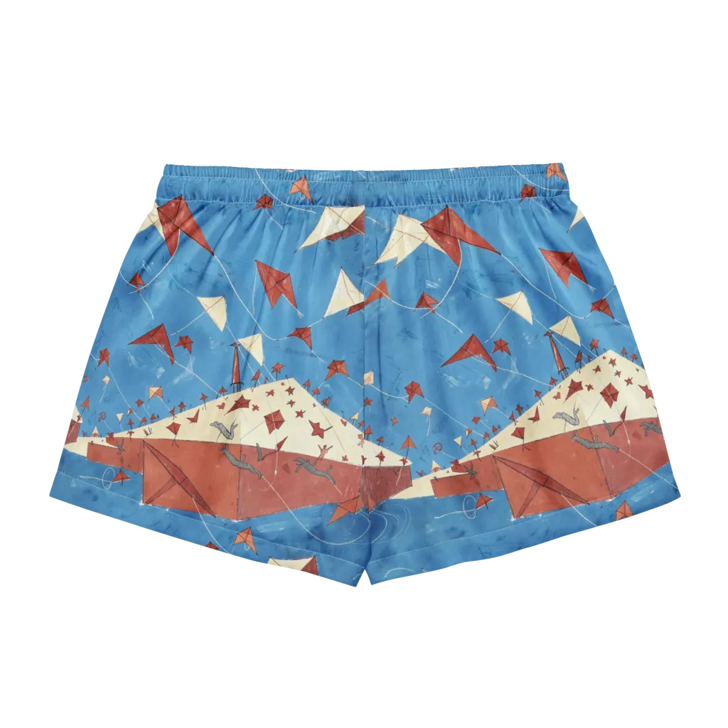 Kite Harbor on Women's Pajama Shorts — Back