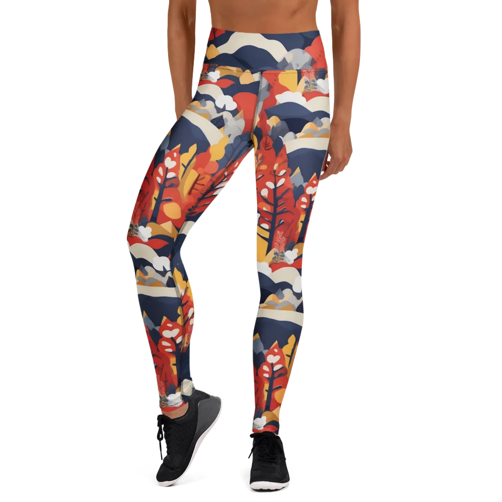 Autumnal Alpine on Yoga Leggings — Front