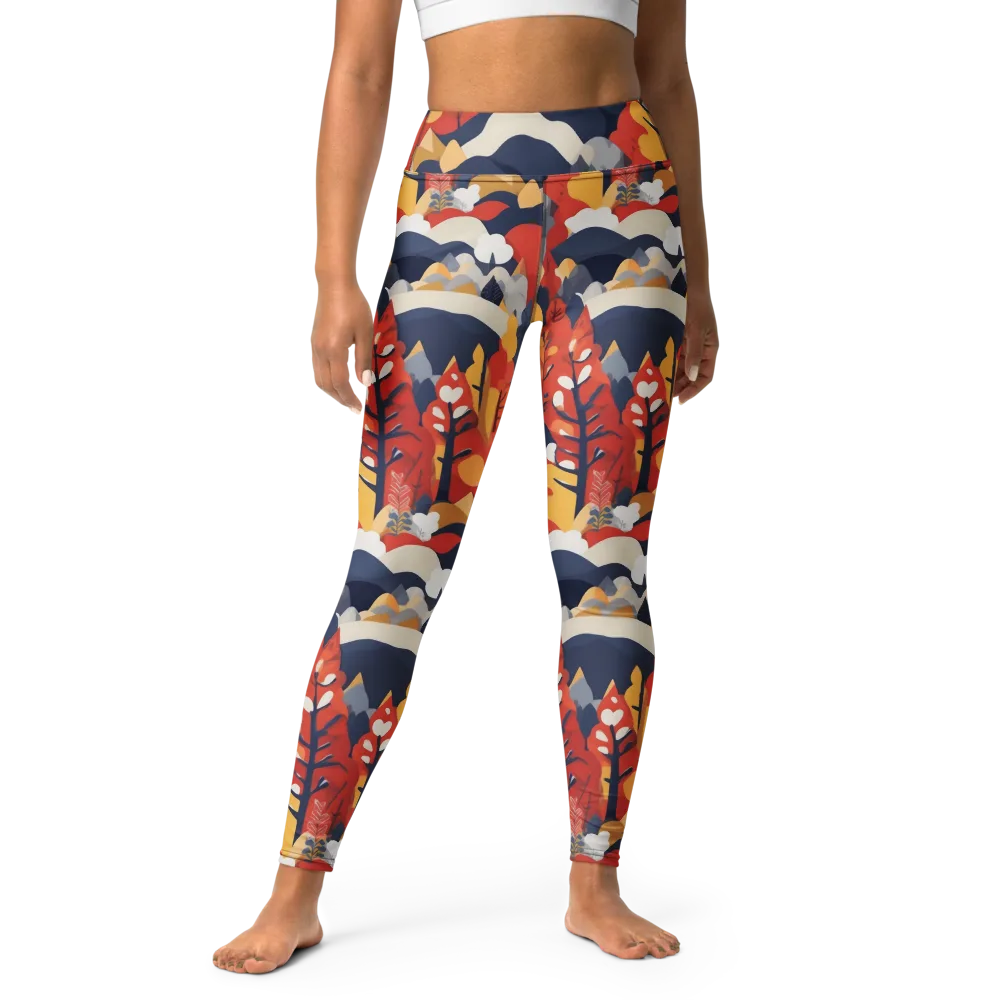 Autumnal Alpine on Yoga Leggings — Front