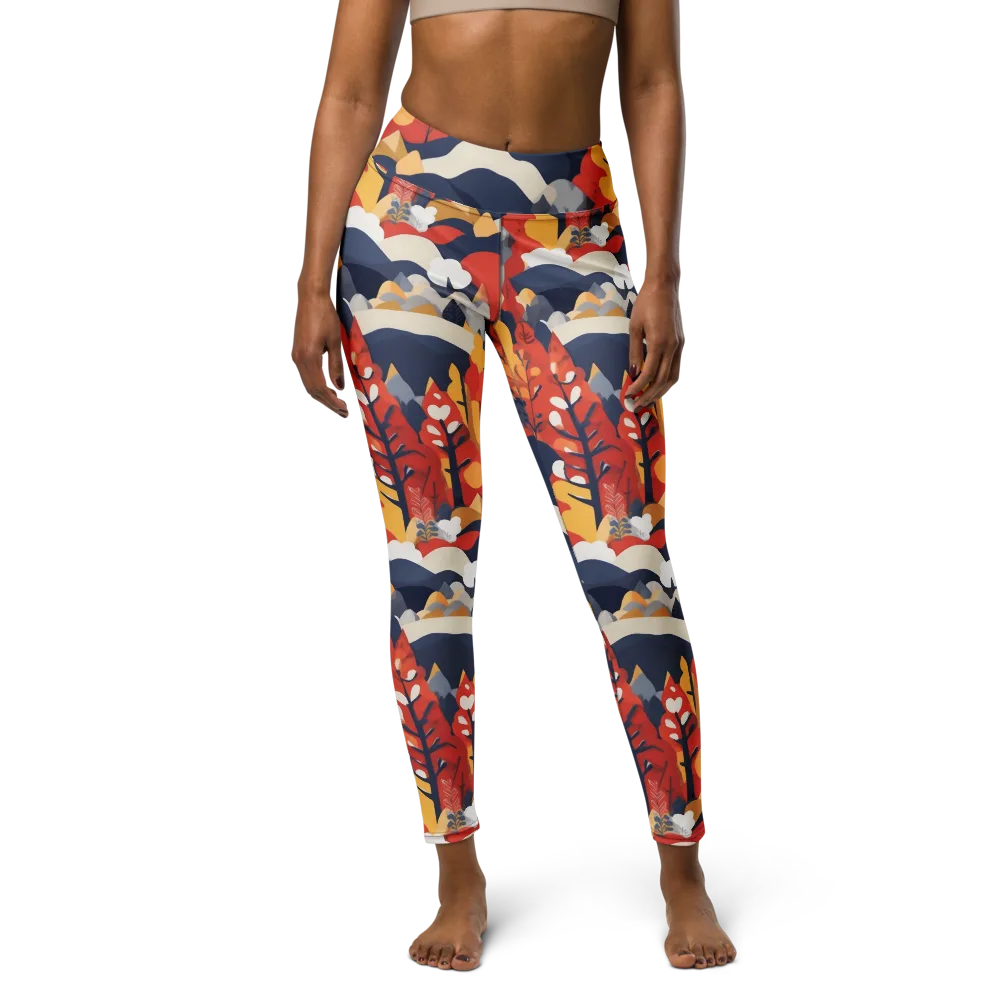 Autumnal Alpine on Yoga Leggings — Front