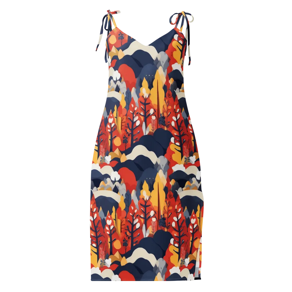Autumnal Alpine on Slip Dress — Front