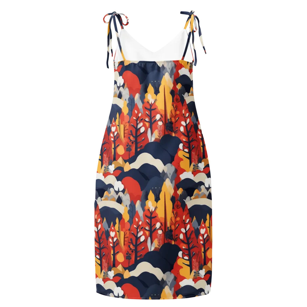 Autumnal Alpine on Slip Dress — Back