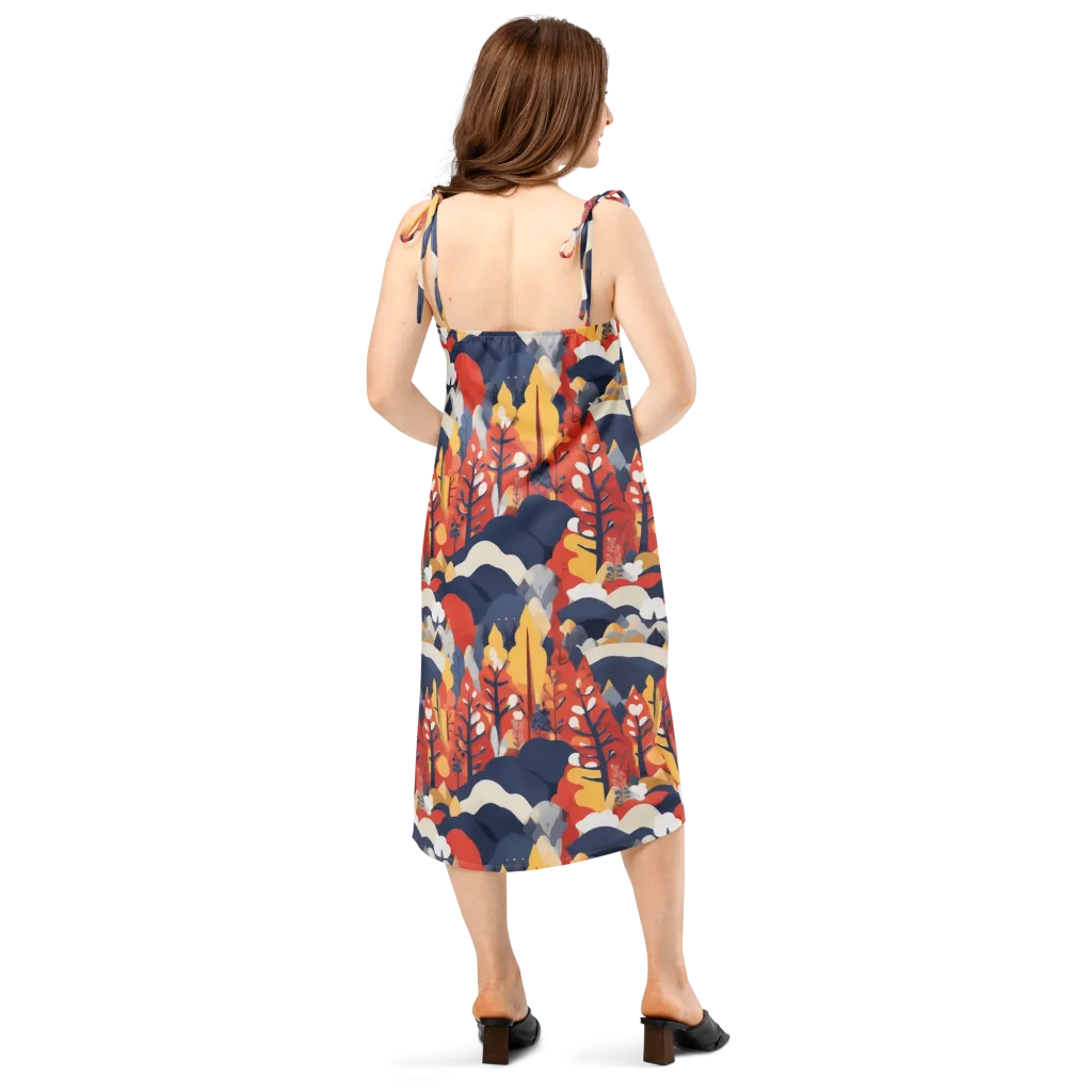 Autumnal Alpine on Slip Dress — Back