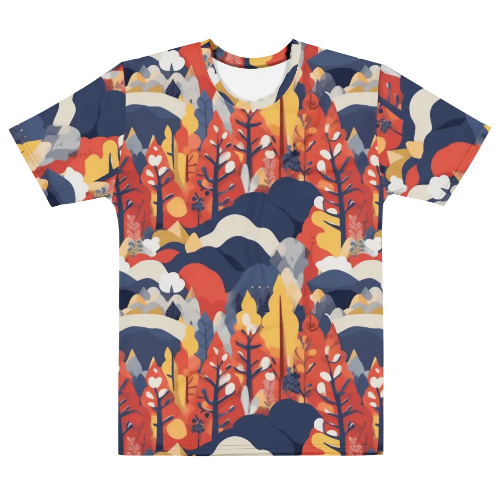 Autumnal Alpine on Men's Cotton Crew Neck T-Shirt — Front