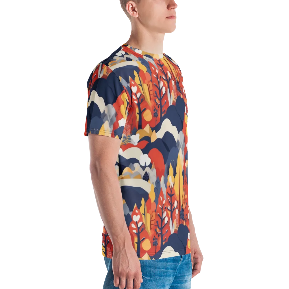 Autumnal Alpine on Men's Crew Neck T-Shirt — Right