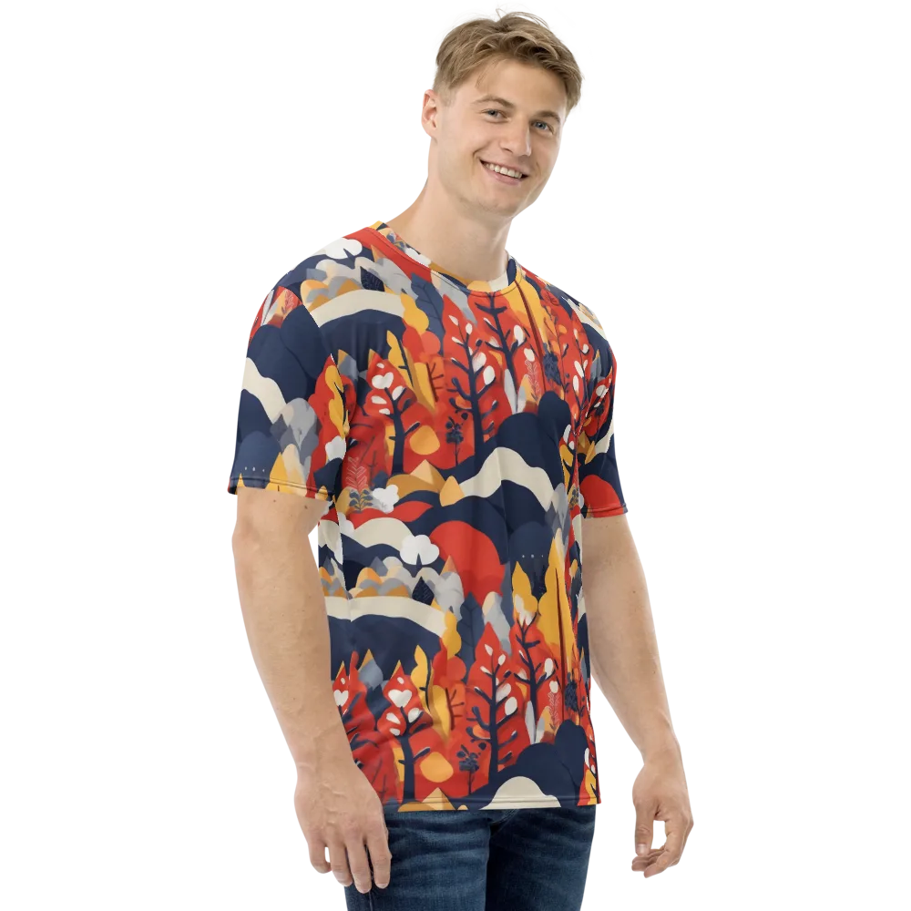 Autumnal Alpine on Men's Crew Neck T-Shirt — Right
