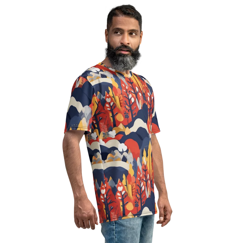 Autumnal Alpine on Men's Crew Neck T-Shirt — Right