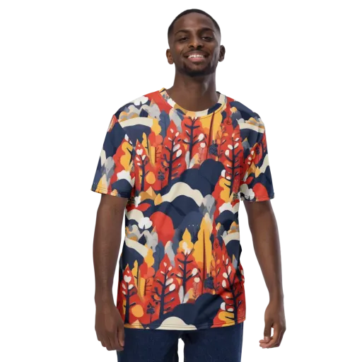 Autumnal Alpine on a Men's Crew Neck T-Shirt