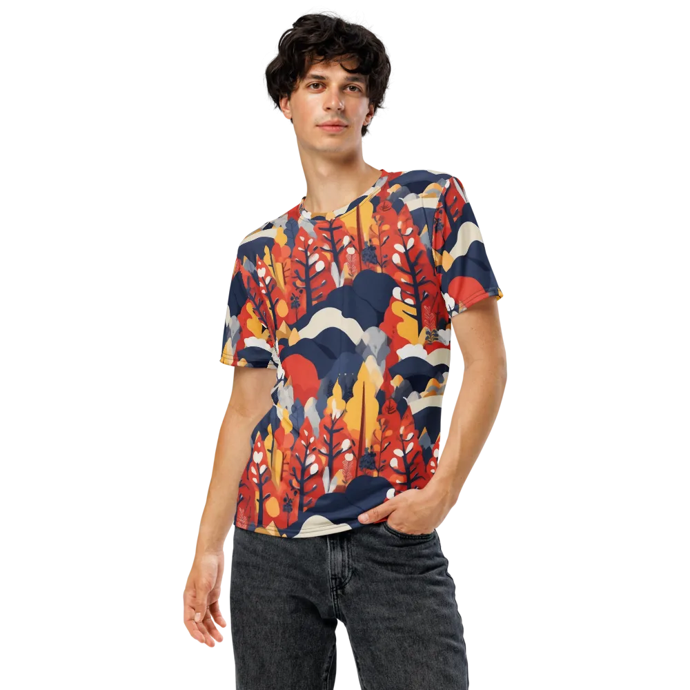 Autumnal Alpine on Men's Crew Neck T-Shirt — Front