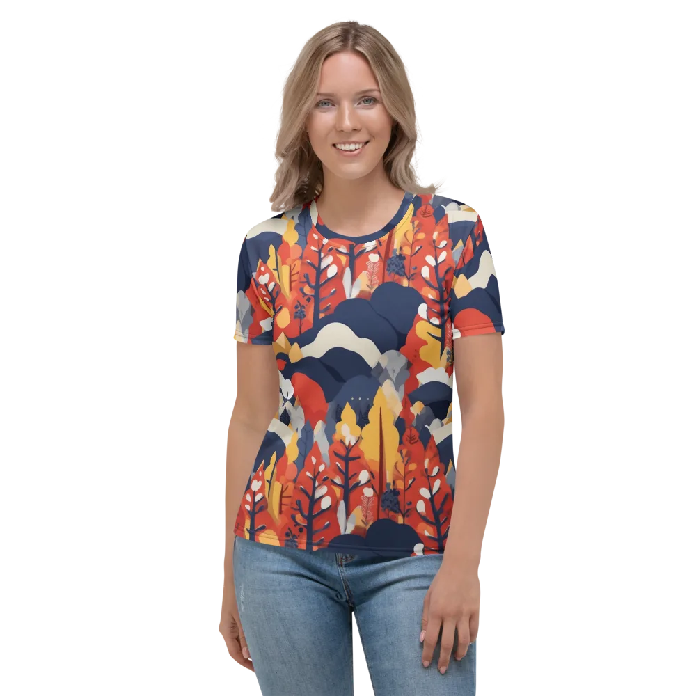 Autumnal Alpine on Women's Crew Neck T-Shirt — Front