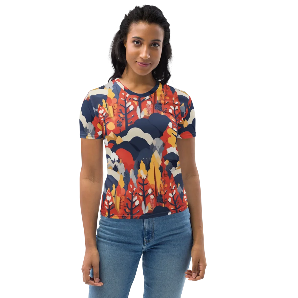 Autumnal Alpine on Women's Crew Neck T-Shirt — Front