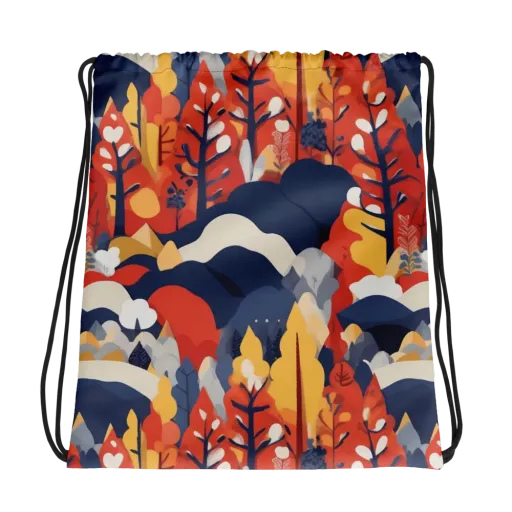Autumnal Alpine on a Drawstring Bag