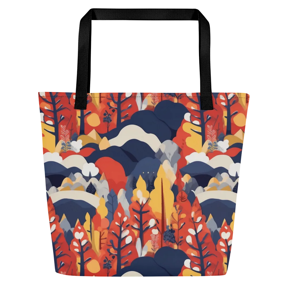 Autumnal Alpine on Large Tote Bag W/ Pocket — Front