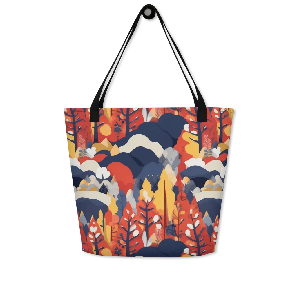Autumnal Alpine on Large Tote Bag W/ Pocket — Front
