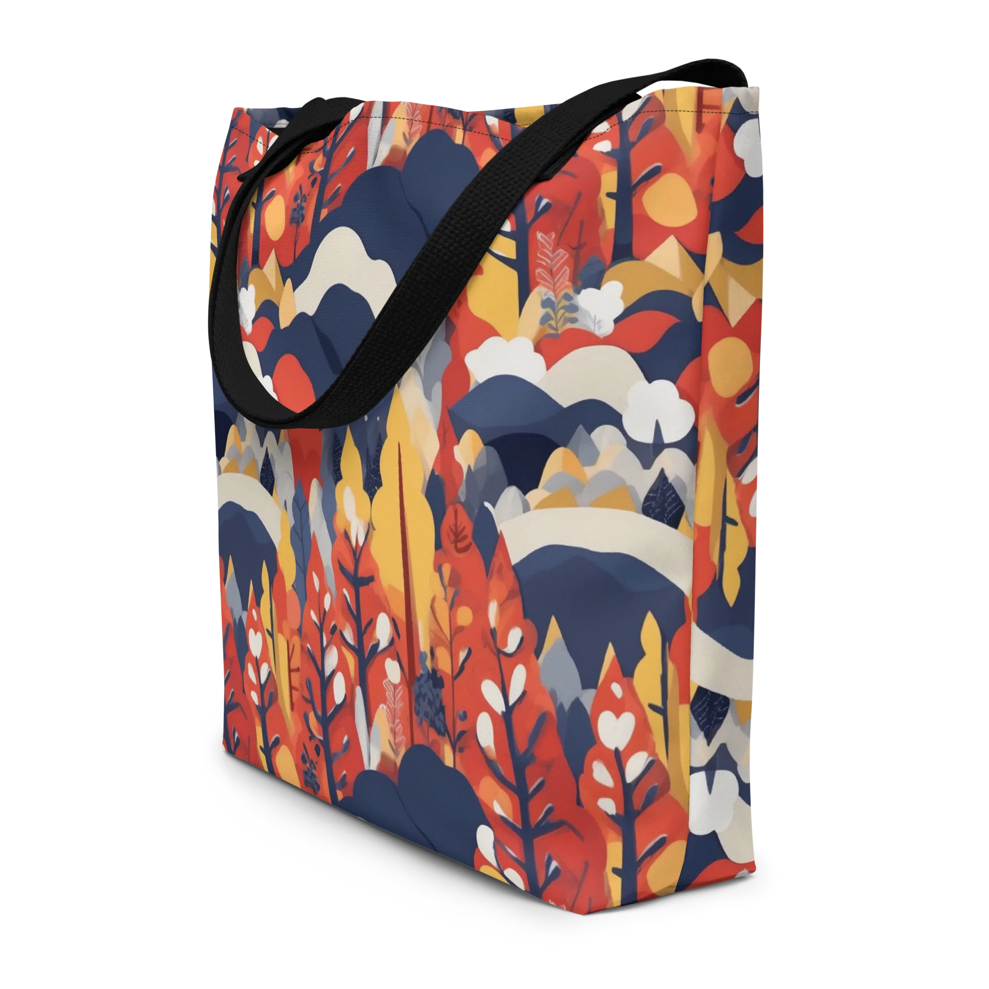 Autumnal Alpine on Large Tote Bag W/ Pocket — Front