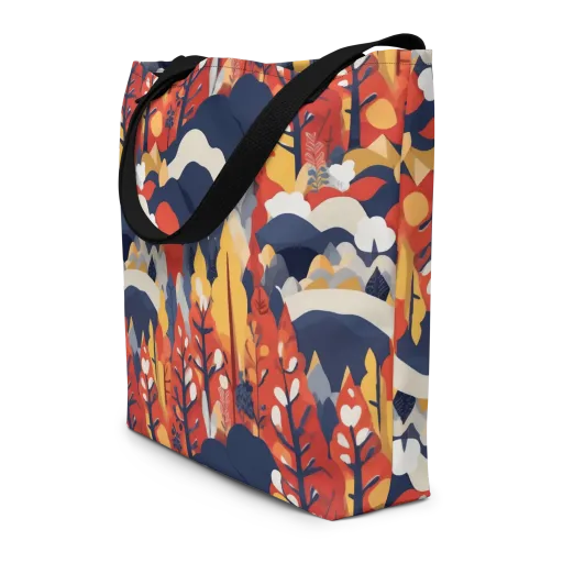 Autumnal Alpine on a Large Tote Bag W/ Pocket