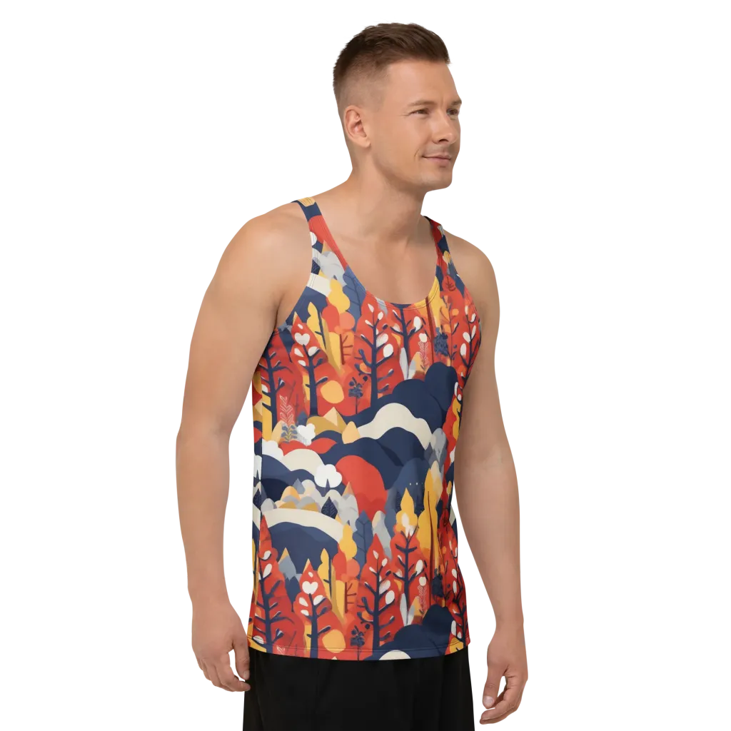 Autumnal Alpine on Men's Tank Top — Right Front