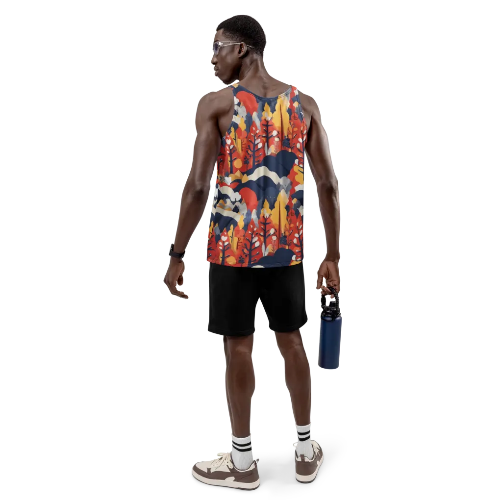 Autumnal Alpine on Men's Tank Top — Back
