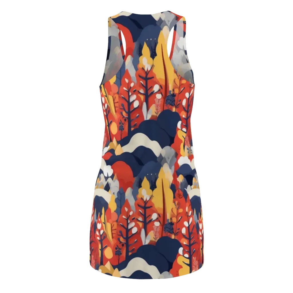 Autumnal Alpine on Racerback Dress — Back