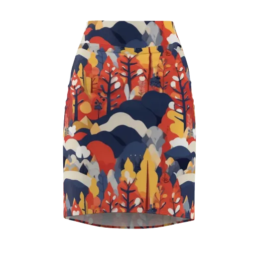 Autumnal Alpine on a Pencil Skirt