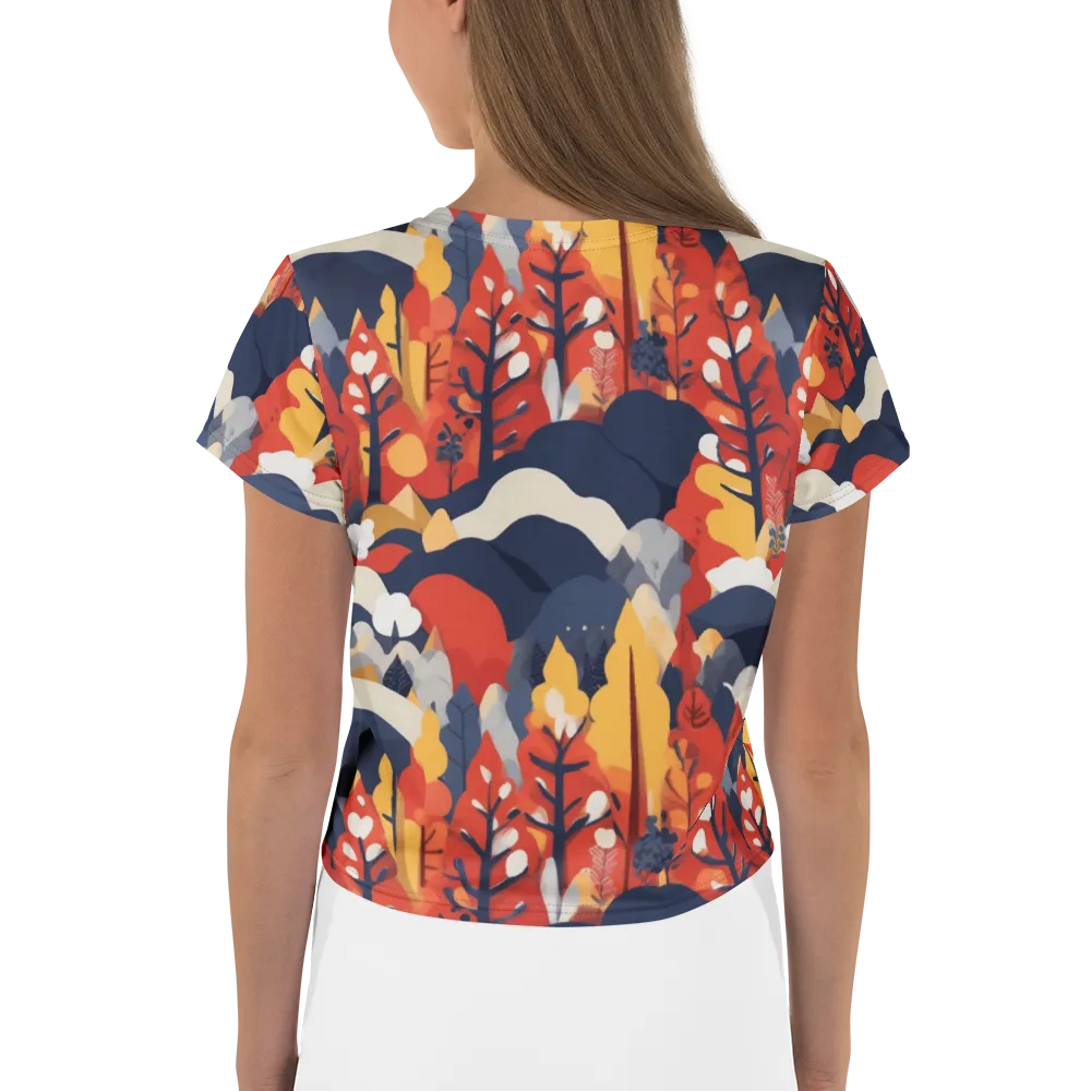 Autumnal Alpine on Crop Tee — Back