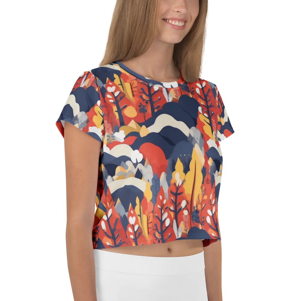 Autumnal Alpine on Crop Tee — Right