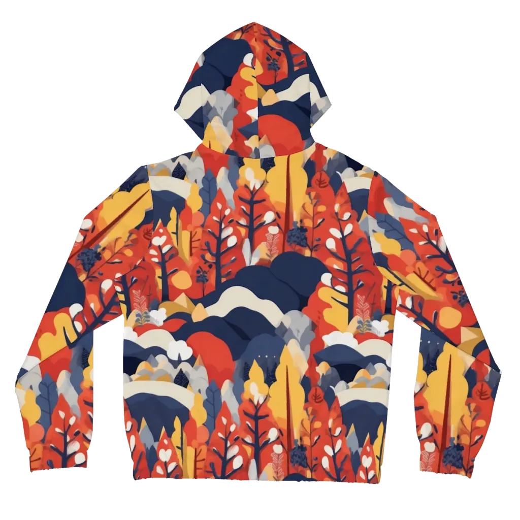 Autumnal Alpine on Women's Full-Zip Hoodie — Back