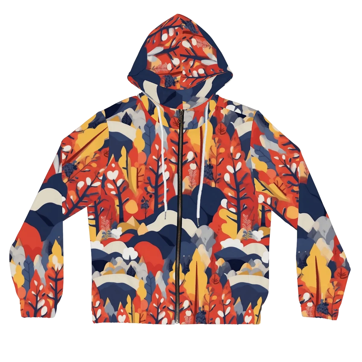 Autumnal Alpine on Women's Full-Zip Hoodie — Front