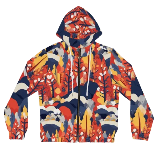 Autumnal Alpine on a Women's Full-Zip Hoodie