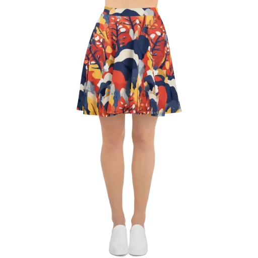 Autumnal Alpine on a Skater Skirt