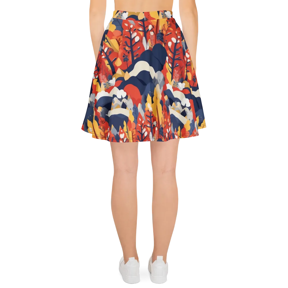 Autumnal Alpine on Skater Skirt — Back