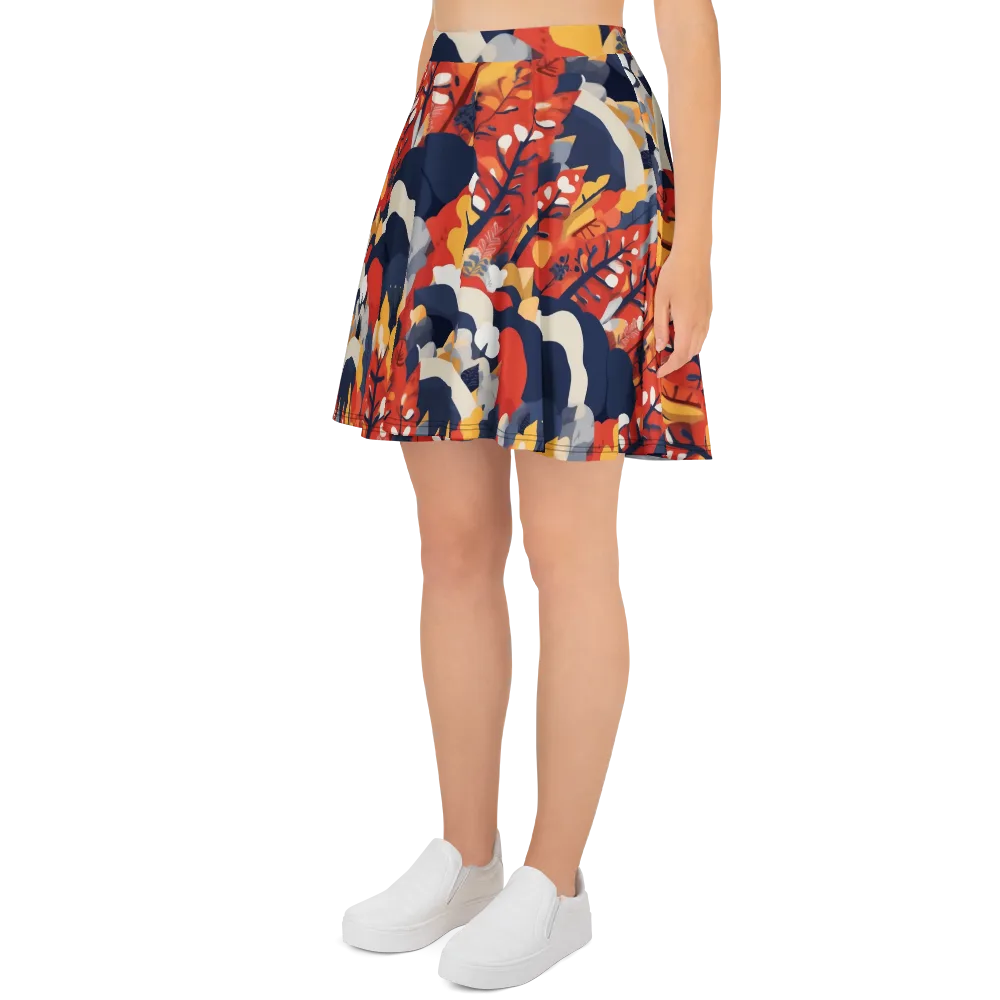 Autumnal Alpine on Skater Skirt — Left