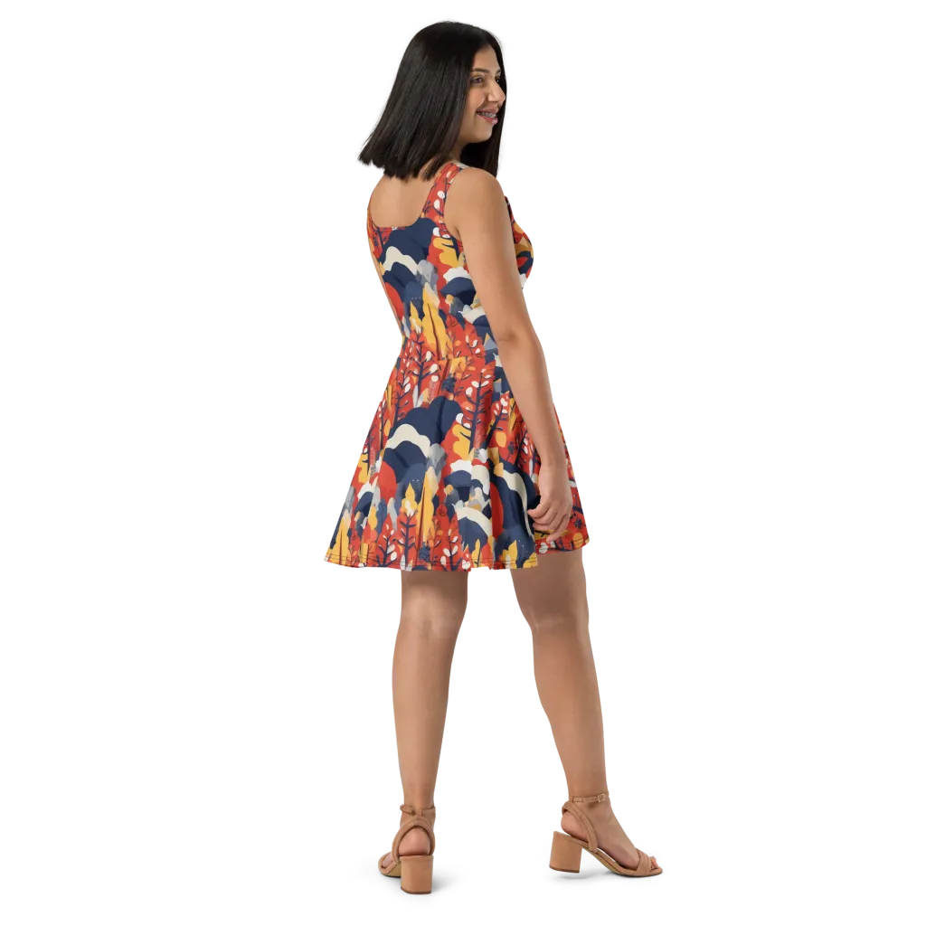 Autumnal Alpine on Skater Dress — Right