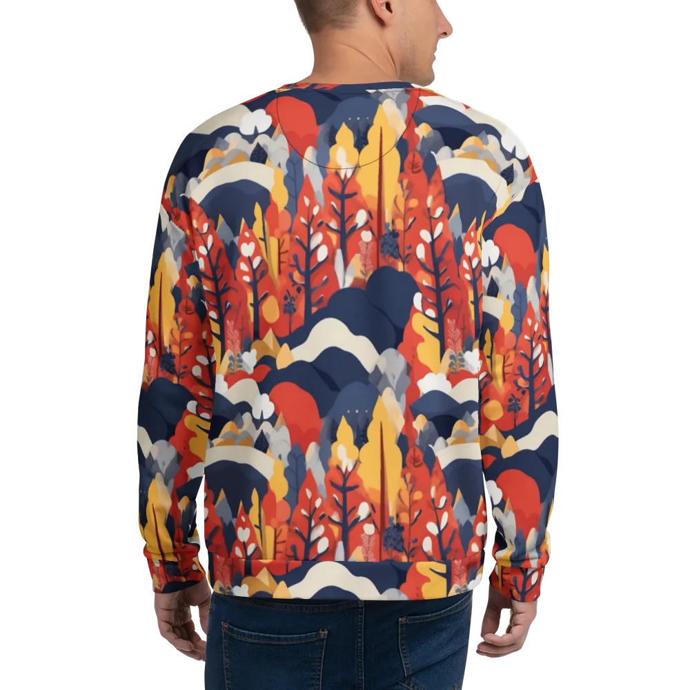 Autumnal Alpine on Sweatshirt — Back