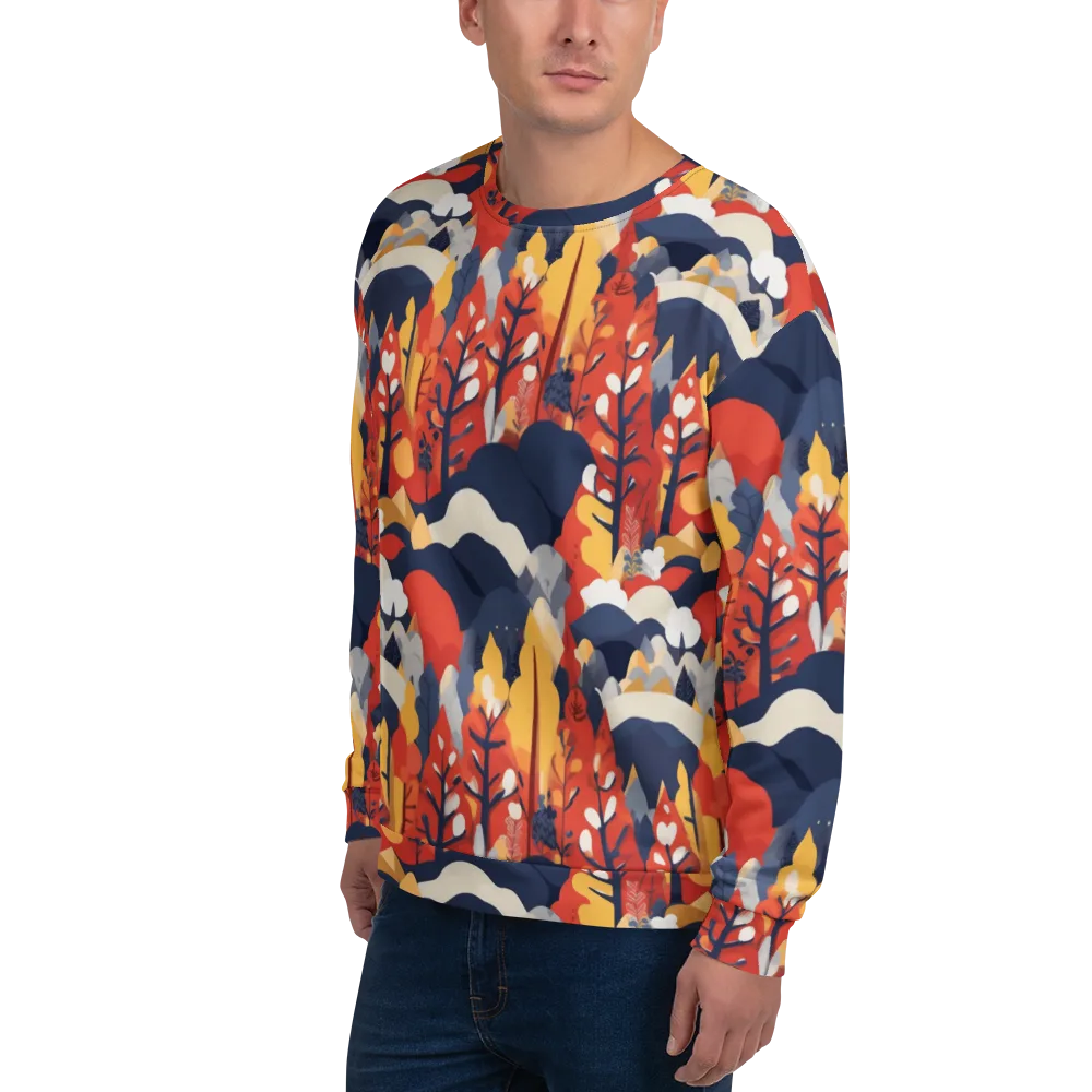 Autumnal Alpine on Sweatshirt — Left Front