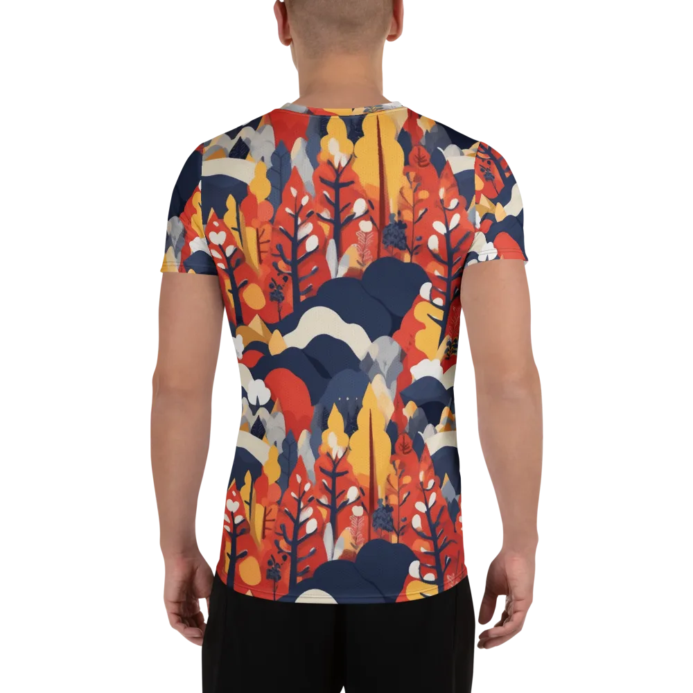 Autumnal Alpine on Men's Athletic T-Shirt — Back