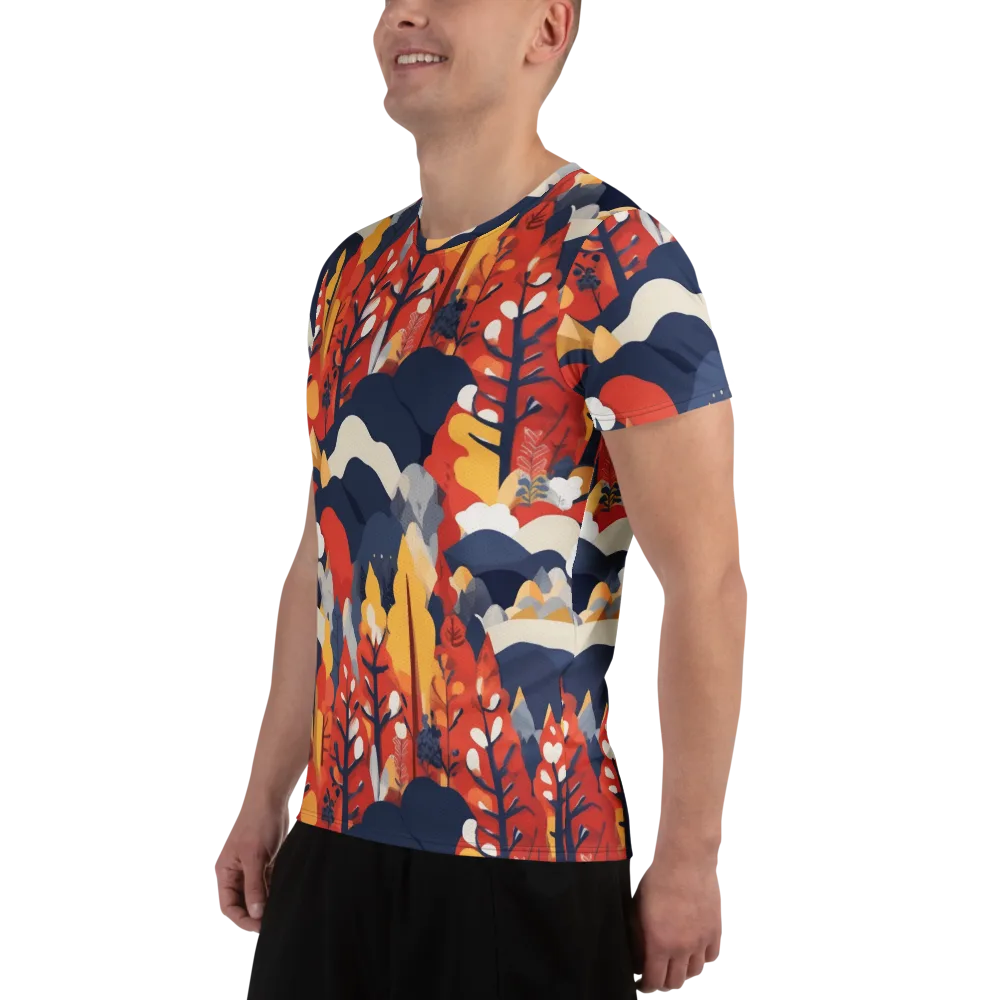 Autumnal Alpine on Men's Athletic T-Shirt — Left
